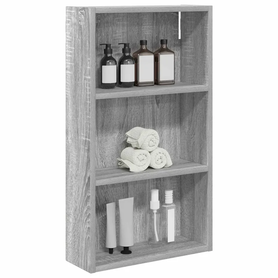 Armoire murale de salle de bain Gris Sonoma 40 x 14 x 70 cm - 3