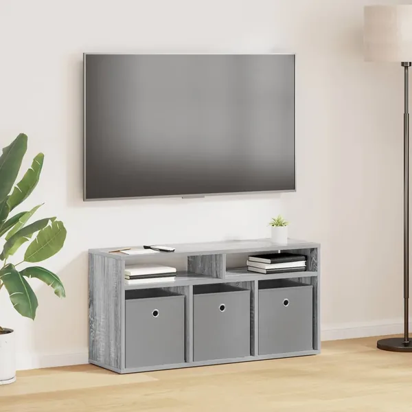 Basboard avec tiroir Gris Sonoma 87 x 27,5 x 43 cm