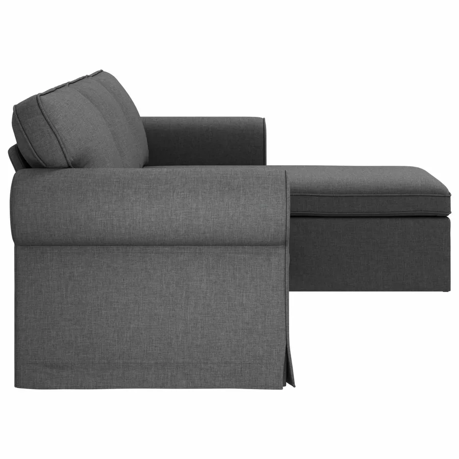 Canapé Gris foncé 245 x 138 x 80 cm tissu - 5