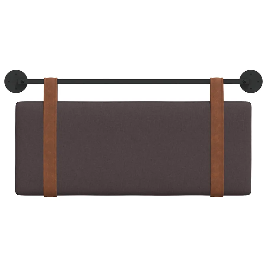 Tête de lit suspendue Marron foncé PU antique - 5