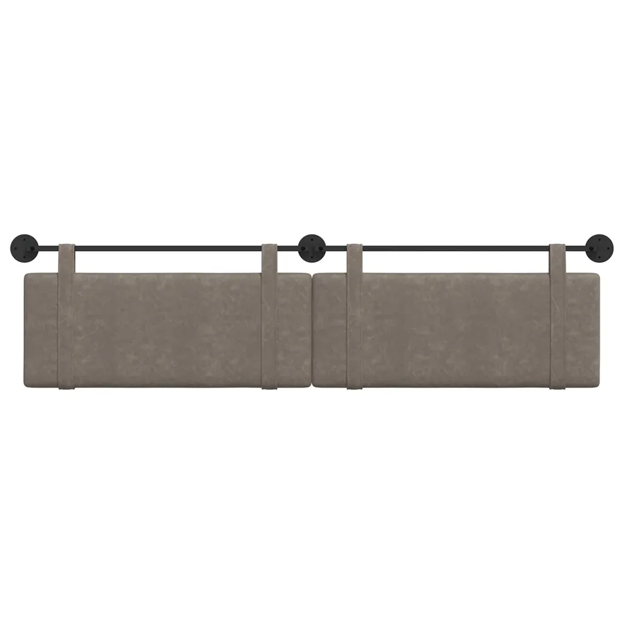 Tête de lit suspendue Gris PU antique - 5