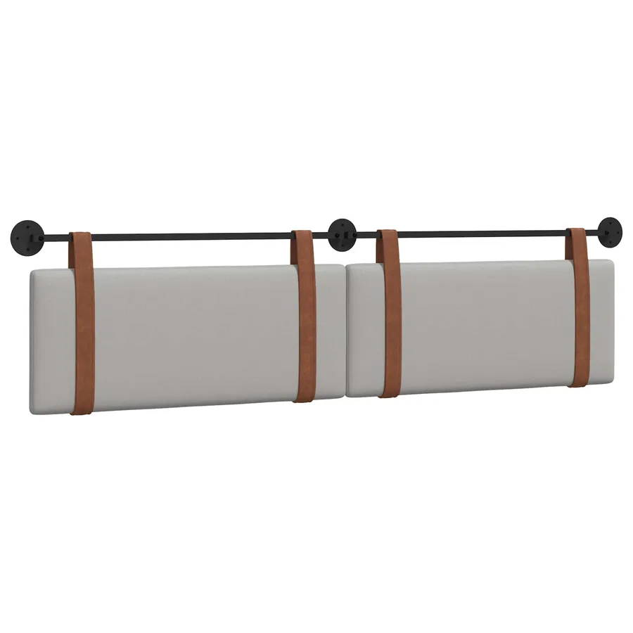 Tête de lit suspendue Gris nuage PU antique - 2