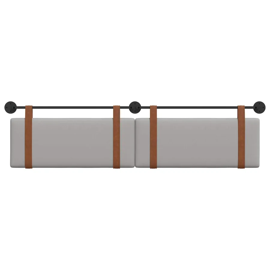 Tête de lit suspendue Gris nuage PU antique - 5