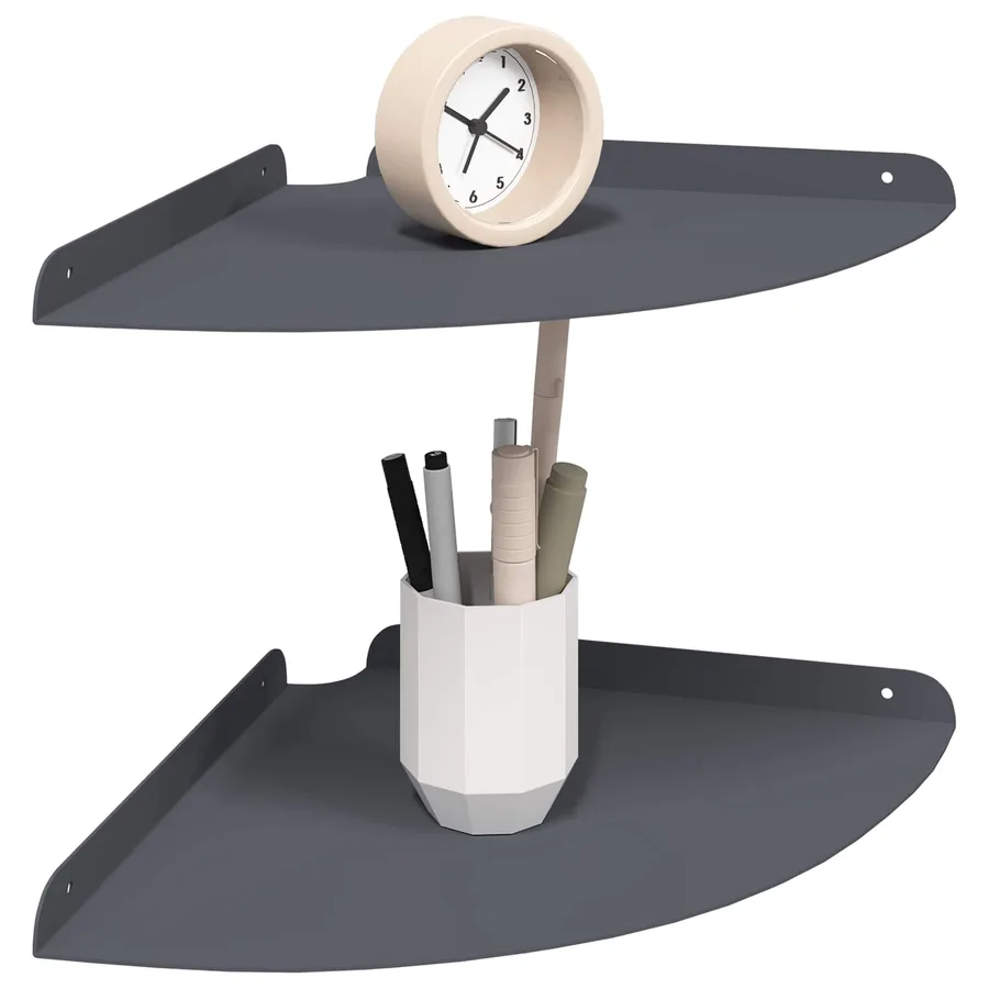 Étagère flottante avec étagère 2 pcs Anthracite 30 x 30 x 2 cm - 3