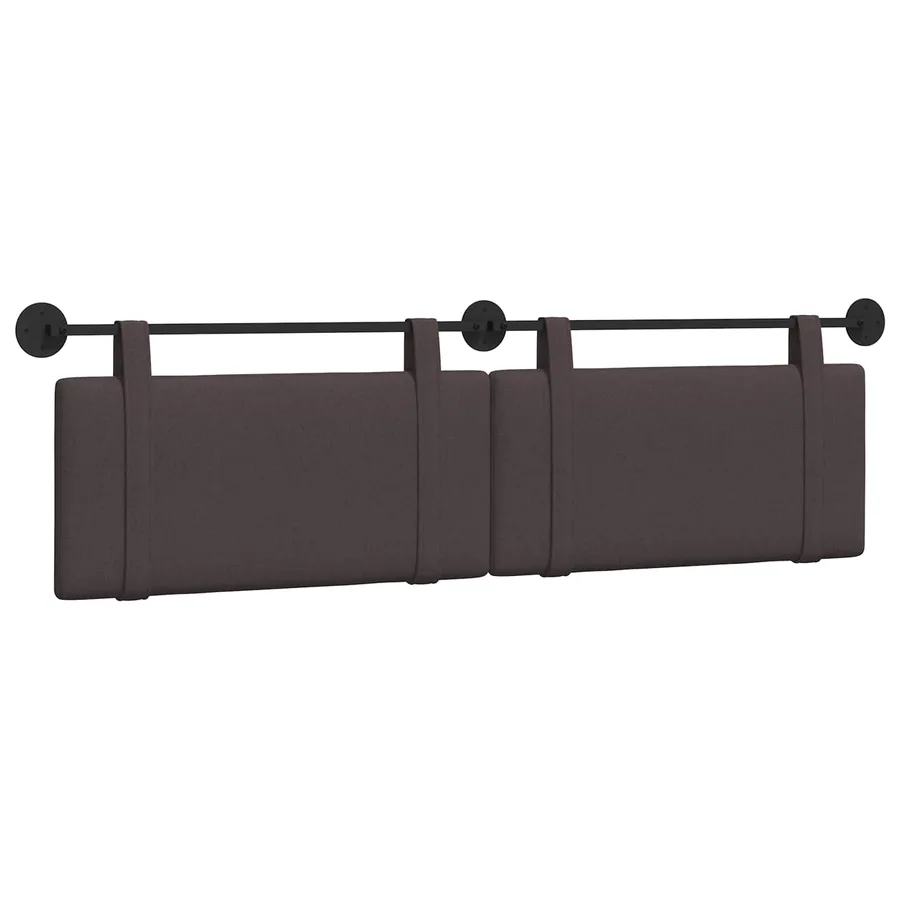 Tête de lit suspendue Marron foncé Tissu - 2