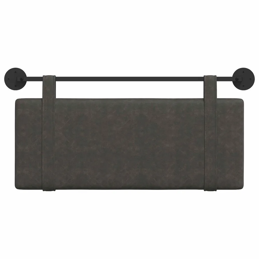 Tête de lit suspendue Noir PU antique - 5