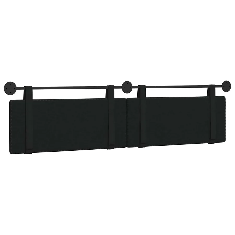 Tête de lit suspendue Noir Tissu - 7