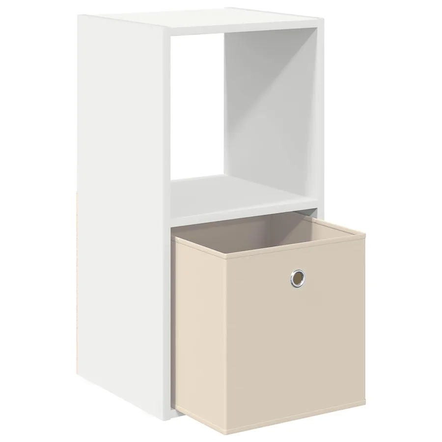 Table de chevet 2 pcs Blanc 35 x 32 x 68,5 cm Bois d'ingénierie - 5
