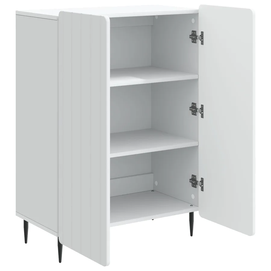 Buffet Blanc 66 x 34,5 x 92 cm Bois d'ingénierie - 5