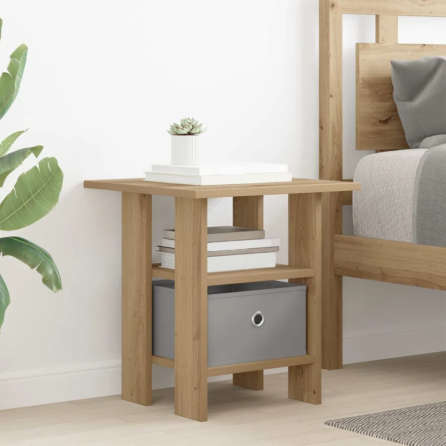 Table de chevet 2 pc Chêne artisanal 41 x 40 x 45 cm - 4