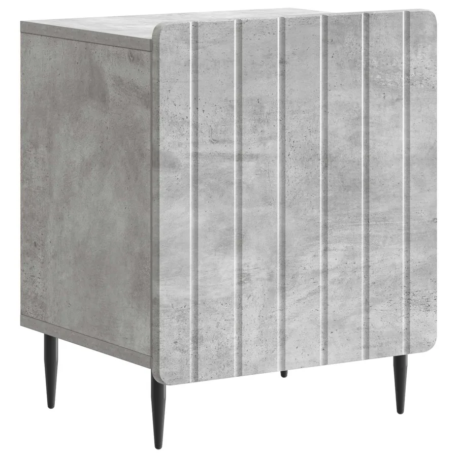 Cabinet de chevet Gris béton 43 x 34,5 x 52 cm - 2