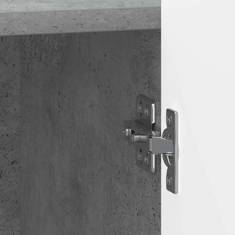 Cabinet de chevet Gris béton 43 x 34,5 x 52 cm - 9