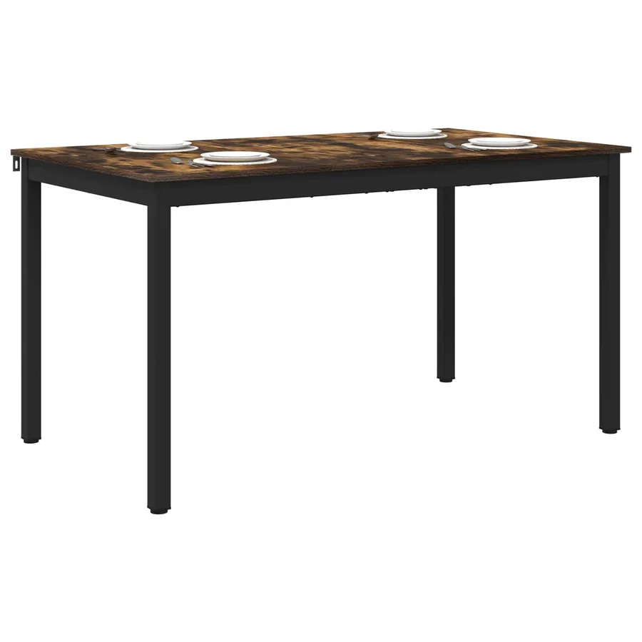 Table de salle à manger / Table de repas 140 x 80 x 75 cm MÉTAL - 3