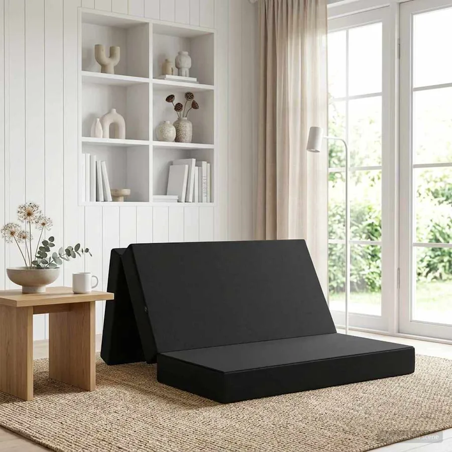 Canapé-lit pliable 140 x 67 x 45 cm Noir