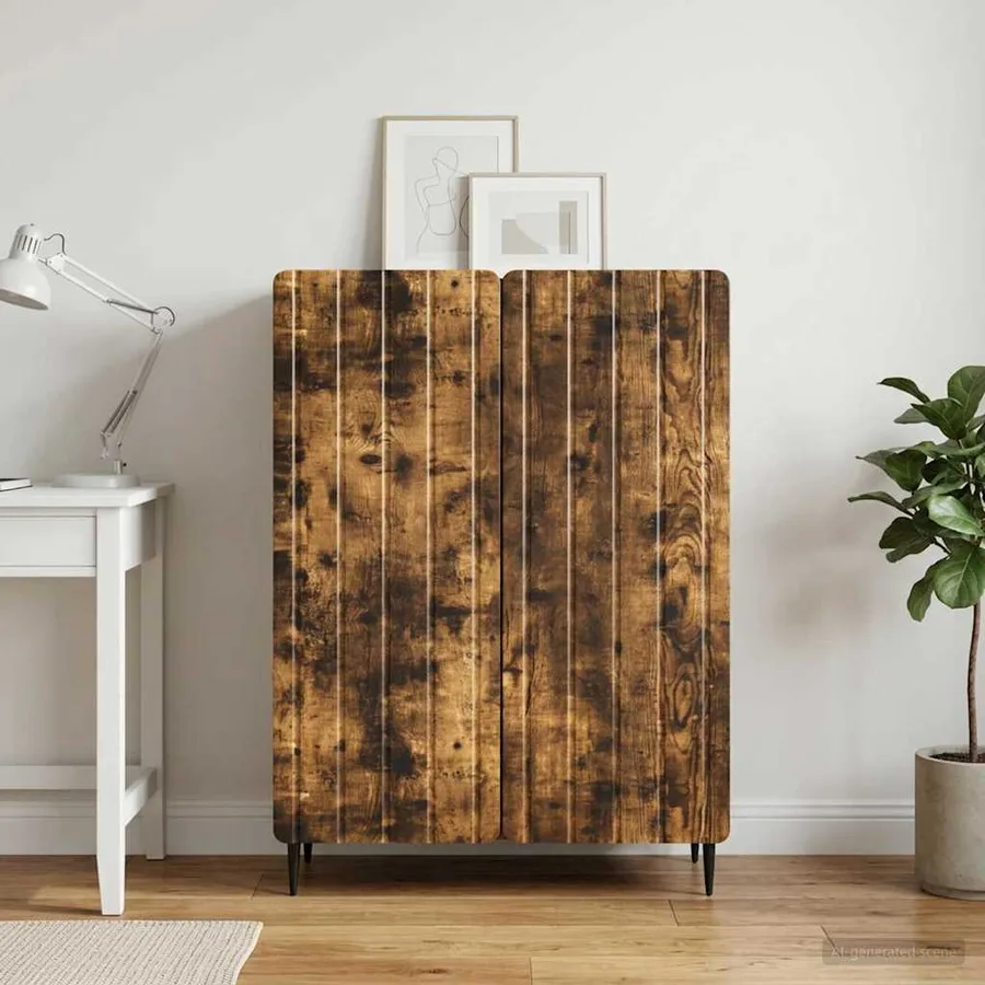 Buffet Chêne fumé 66 x 34,5 x 92 cm Bois d'ingénierie - 4
