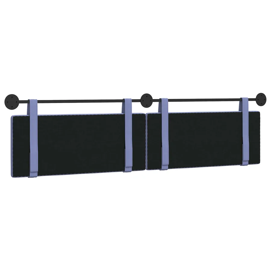 Tête de lit suspendue Bleu denim Tissu - 7