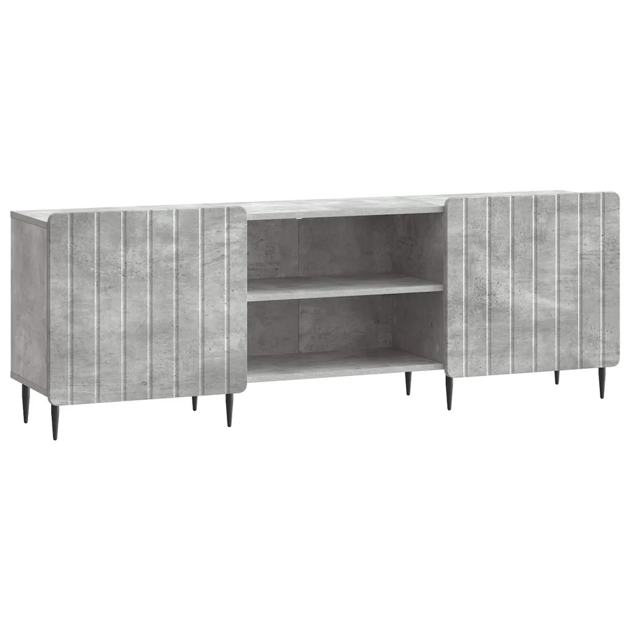 Meuble TV Gris béton 150 x 31 x 52 cm Bois d'ingénierie - 2