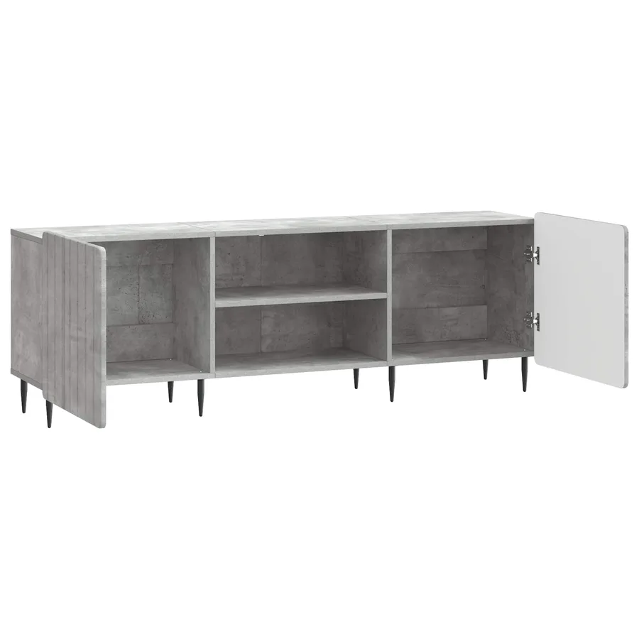 Meuble TV Gris béton 150 x 31 x 52 cm Bois d'ingénierie - 5