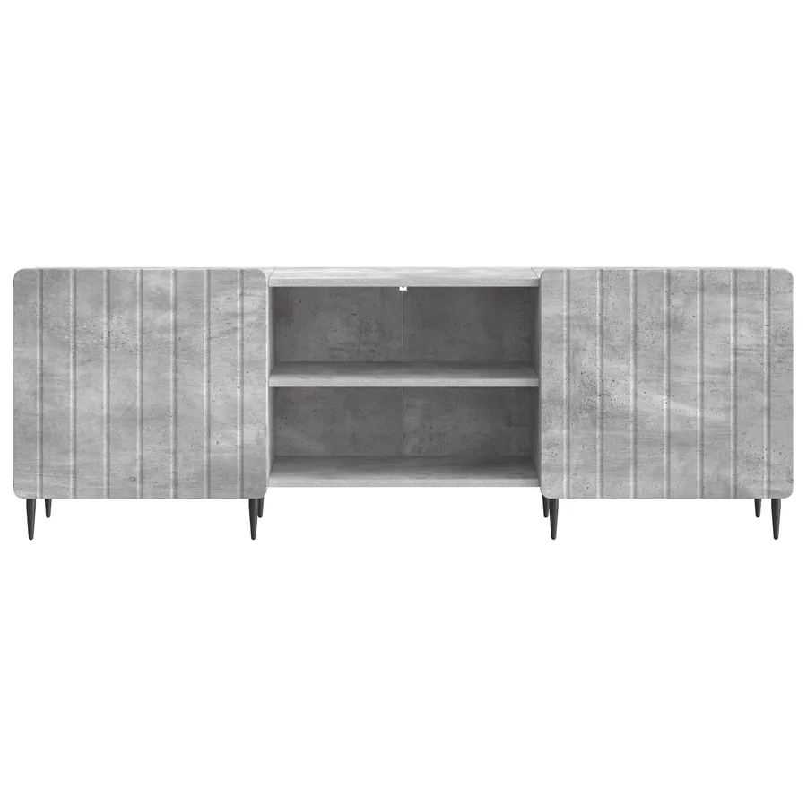 Meuble TV Gris béton 150 x 31 x 52 cm Bois d'ingénierie - 6