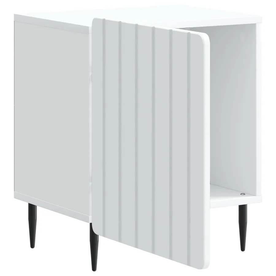 Cabinet de chevet 2 pcs Blanc 43 x 34,5 x 52 cm - 6