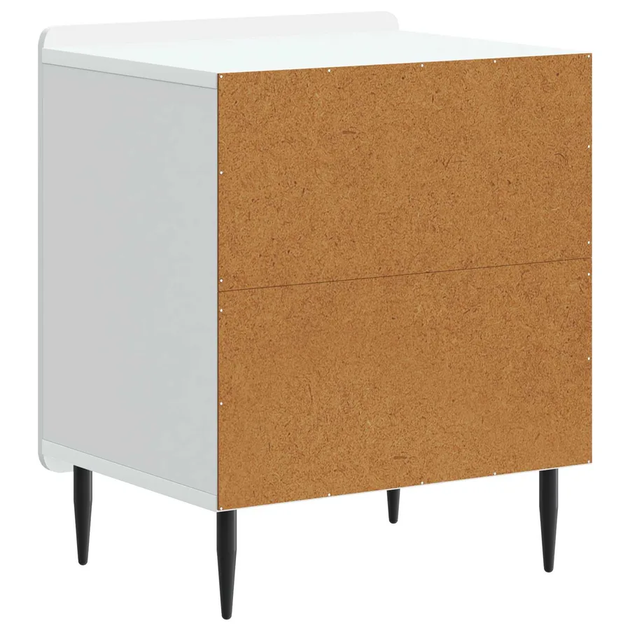 Cabinet de chevet 2 pcs Blanc 43 x 34,5 x 52 cm - 9