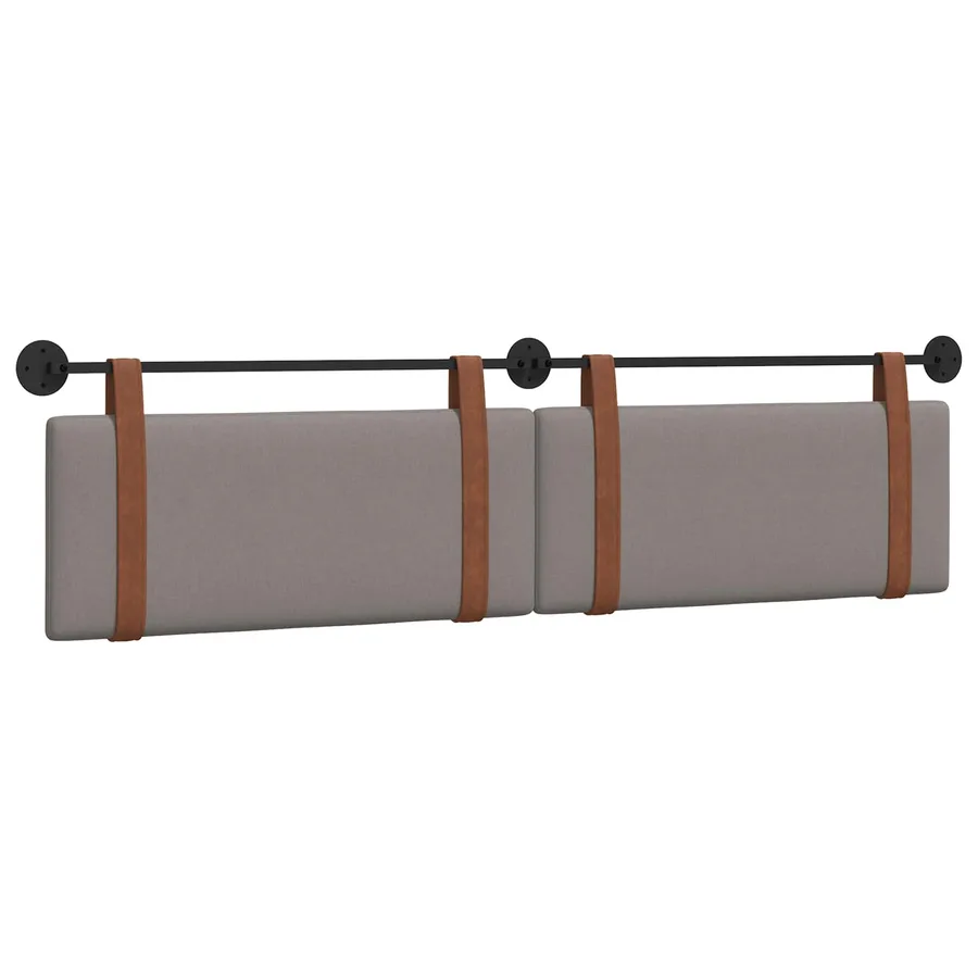 Tête de lit suspendue Taupe PU antique - 2