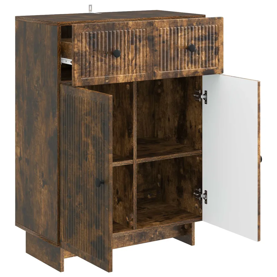 Buffet Chêne fumé 66 x 34,5 x 90 cm Bois d'ingénierie - 5