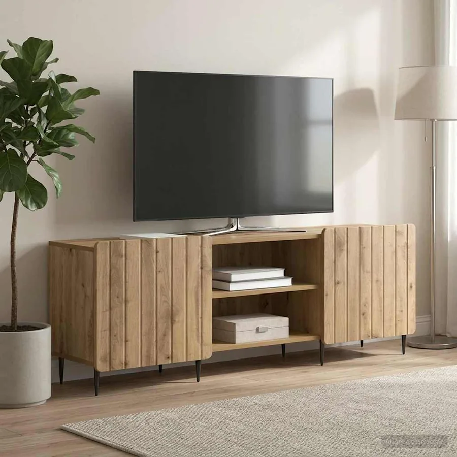 Meuble TV 150 x 31 x 52 cm Chêne artisanal Bois d'ingénierie