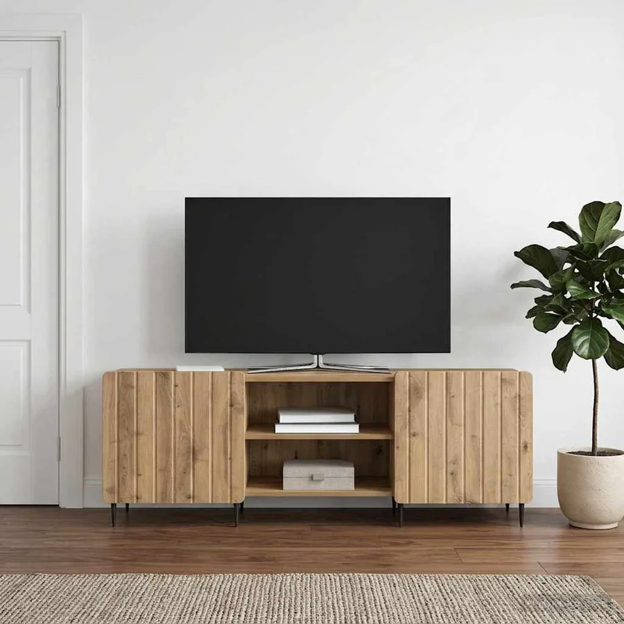 Meuble TV 150 x 31 x 52 cm Chêne artisanal Bois d'ingénierie - 4