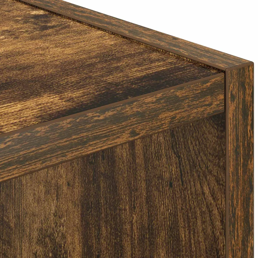 Table de chevet Chêne fumé 35 x 32 x 68,5 cm Bois d'ingénierie - 9