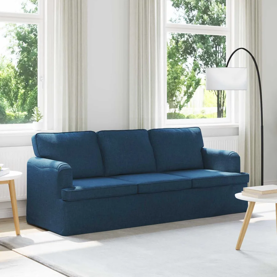 Canapé Bleu 201 x 80 x 85 cm tissu