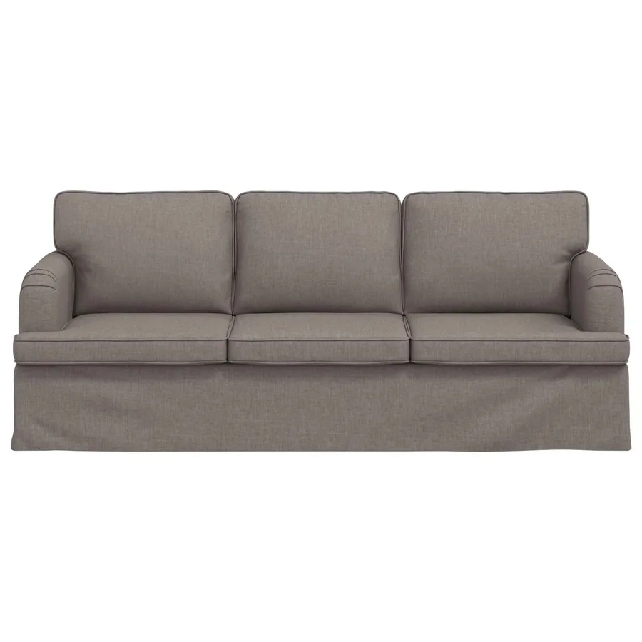 Canapé Taupe 201 x 80 x 85 cm tissu - 4