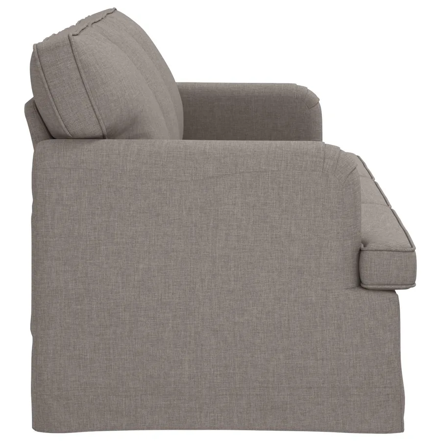 Canapé Taupe 201 x 80 x 85 cm tissu - 5