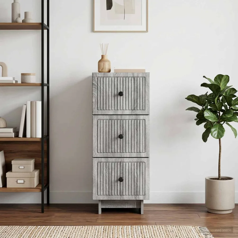 Armoire à tiroirs Sonoma gris 33 x 34,5 x 90 cm - 4