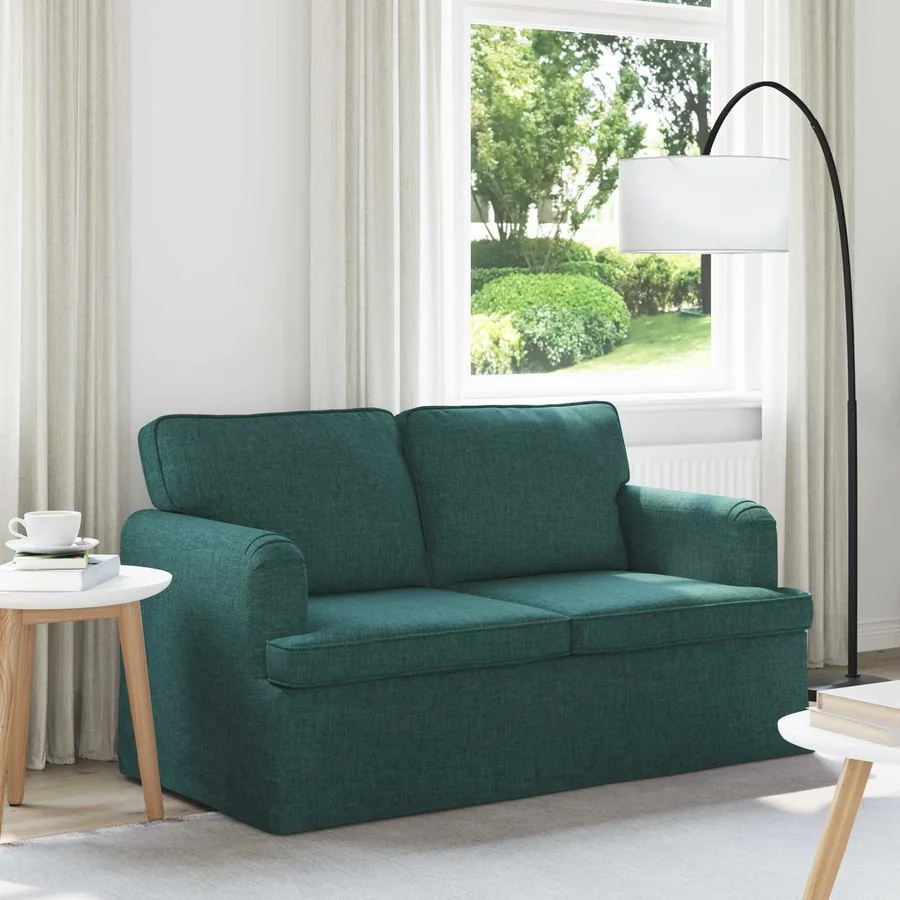 Canapé Vert foncé 144 x 80 x 85 cm tissu