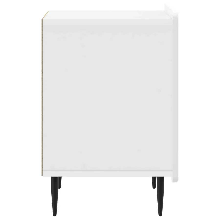 Cabinet de chevet Blanc brillant 43 x 34,5 x 52 cm - 6