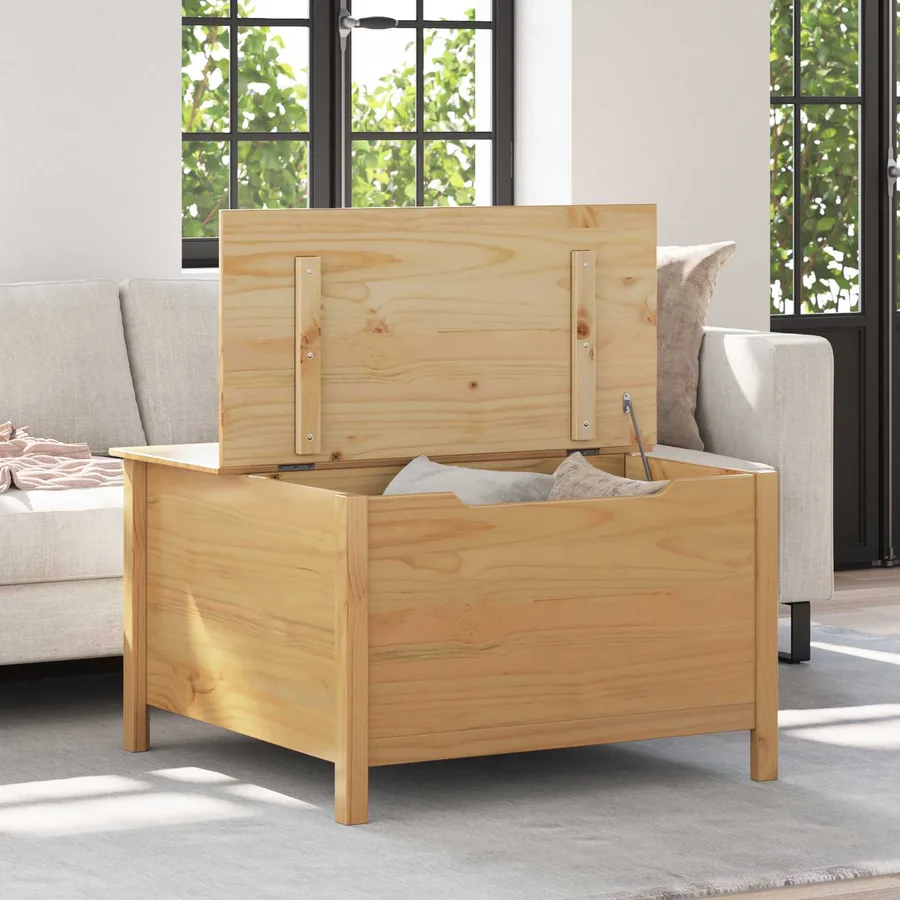 Table basse avec tiroir HILL Marron miel 79,5 x 79,5 x 49 cm - 4