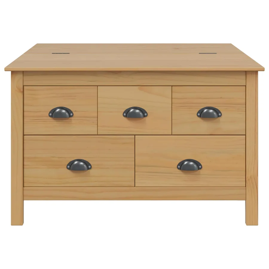Table basse avec tiroir HILL Marron miel 79,5 x 79,5 x 49 cm - 6