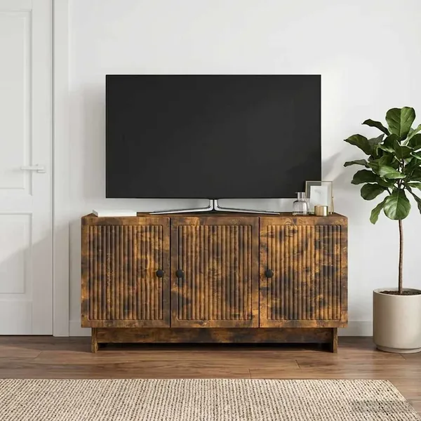 Meuble TV Chêne fumé 99 x 34,5 x 50 cm Bois d'ingénierie