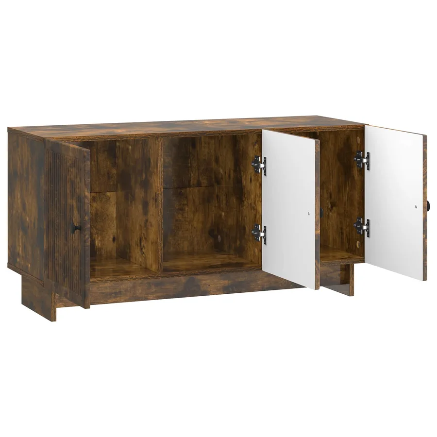Meuble TV Chêne fumé 99 x 34,5 x 50 cm Bois d'ingénierie - 5