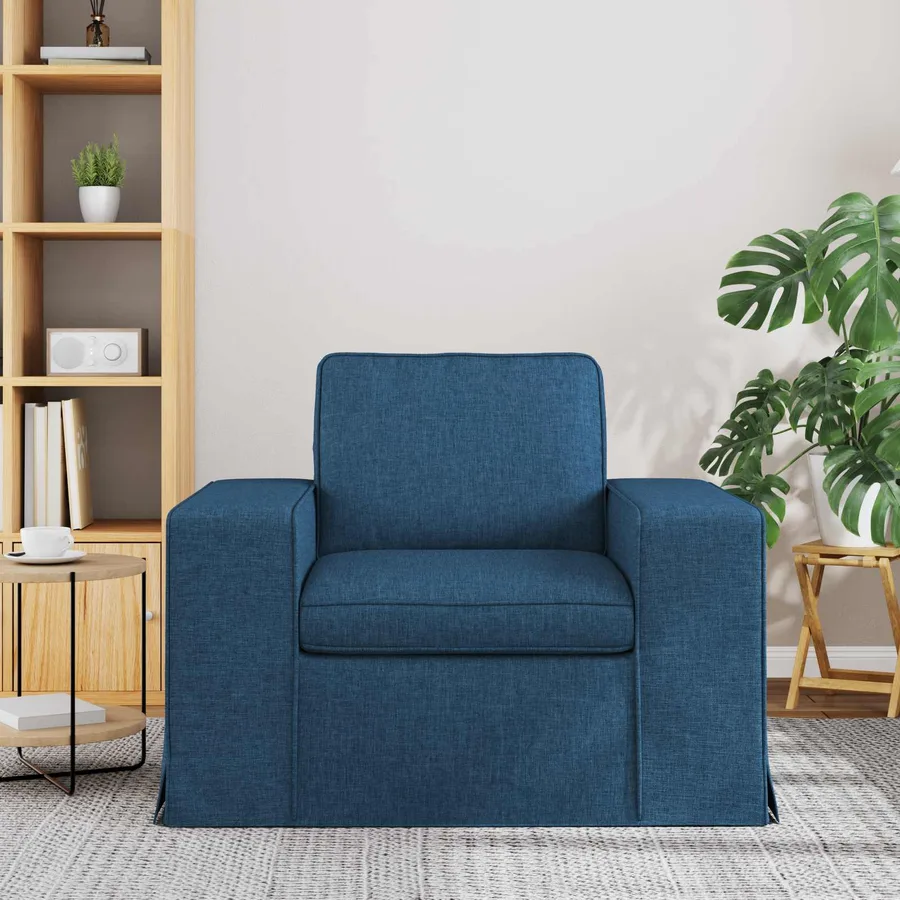 Canapé Bleu 103 x 80 x 82 cm tissu - 3