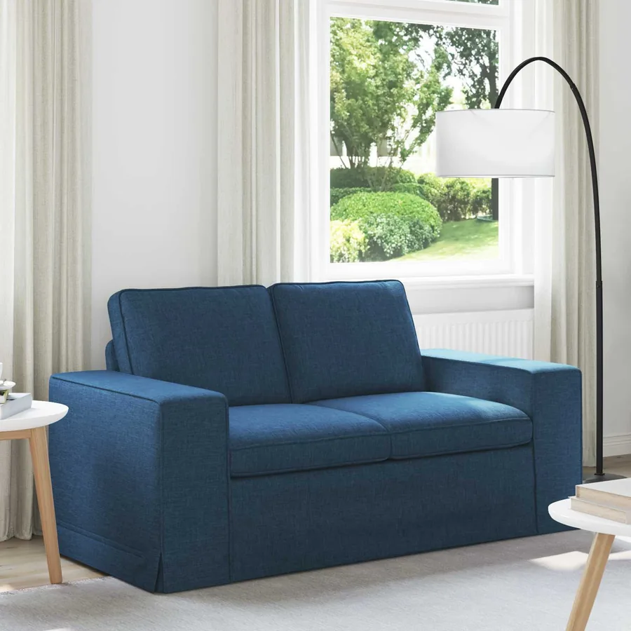 Canapé Bleu 162 x 80 x 82 cm tissu