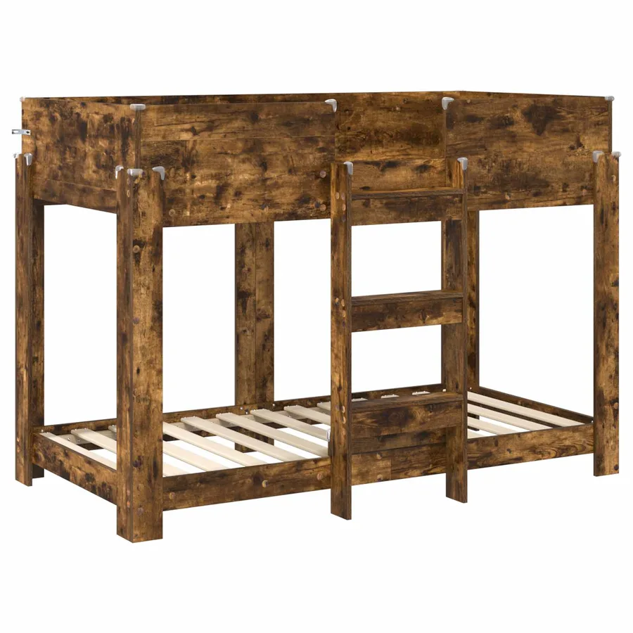Lit Superposé pour Enfants Chêne fumé 80 x 160 cm - 4