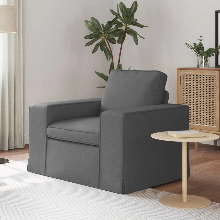 Canapé Gris foncé 103 x 80 x 82 cm tissu