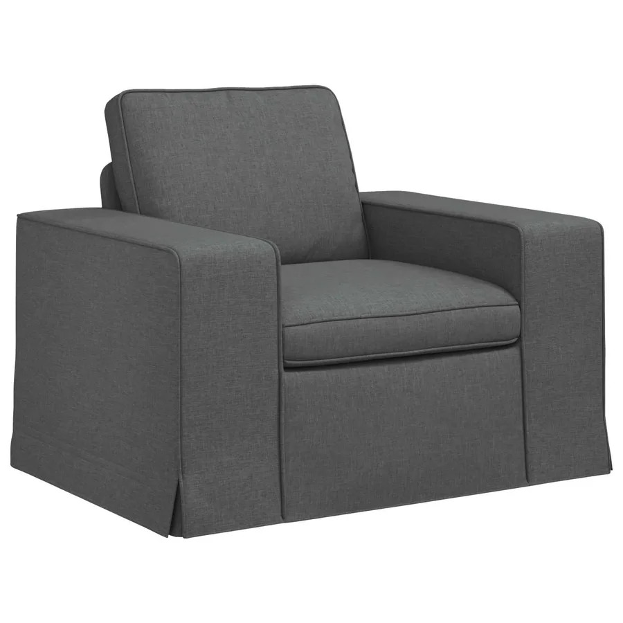Canapé Gris foncé 103 x 80 x 82 cm tissu - 2
