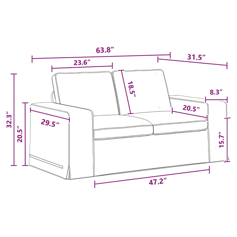 Ensemble de Canapés 2 pcs Gris foncé 162 x 80 x 82 cm tissu - 11