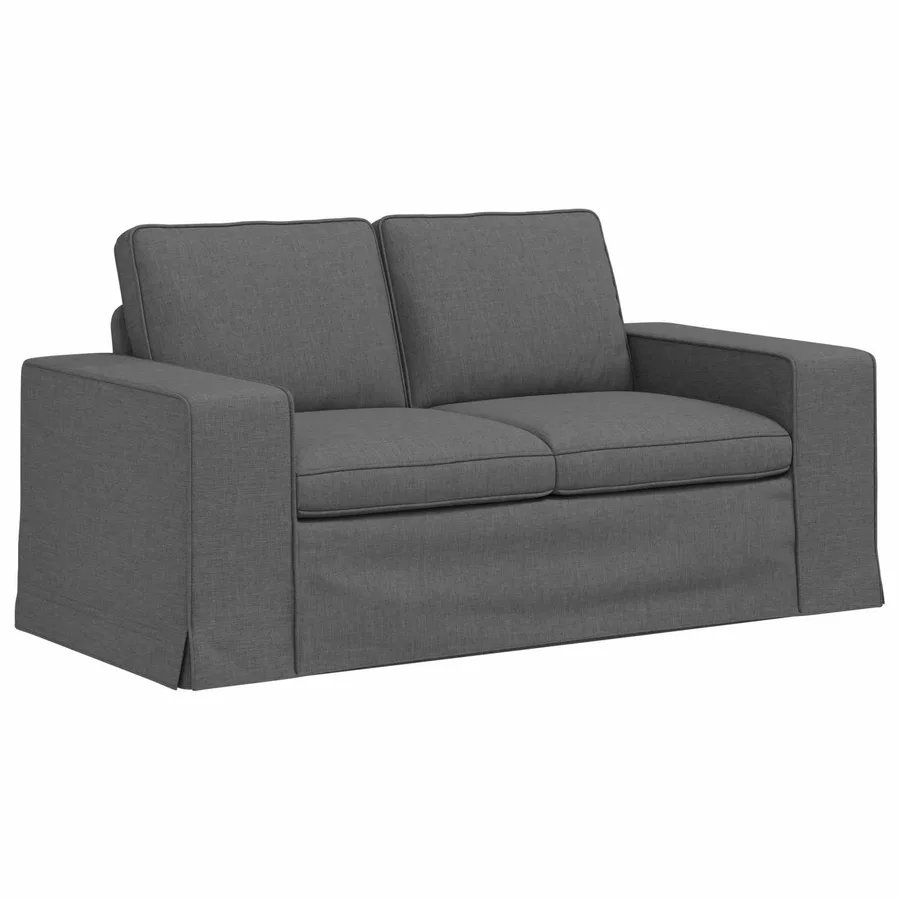 Ensemble de Canapés 2 pcs Gris foncé 162 x 80 x 82 cm tissu - 5