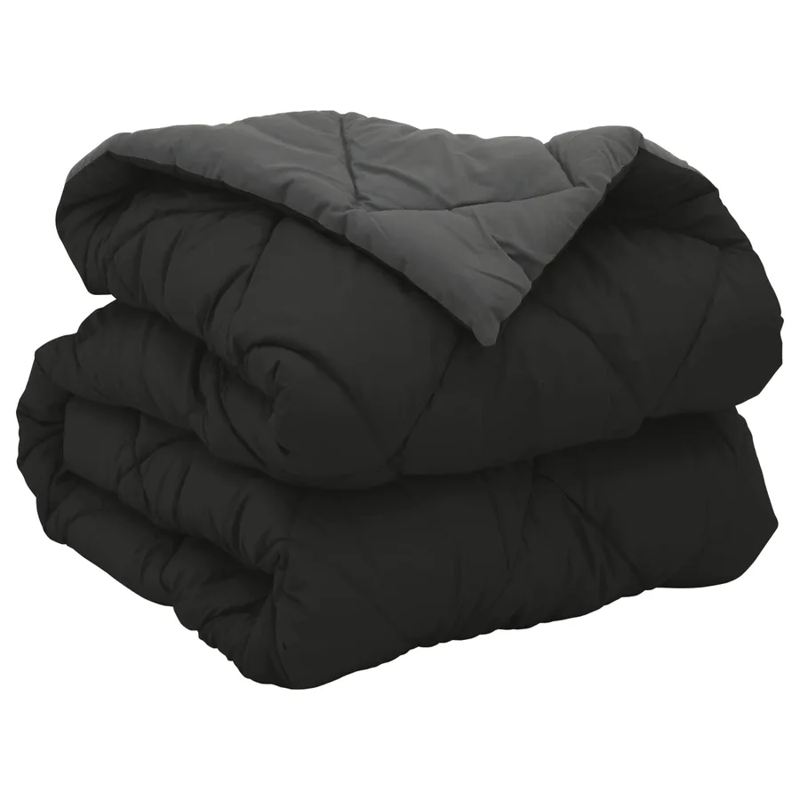 Duvet complet toute l'année Noir et anthracite 135 x 220 cm - 5