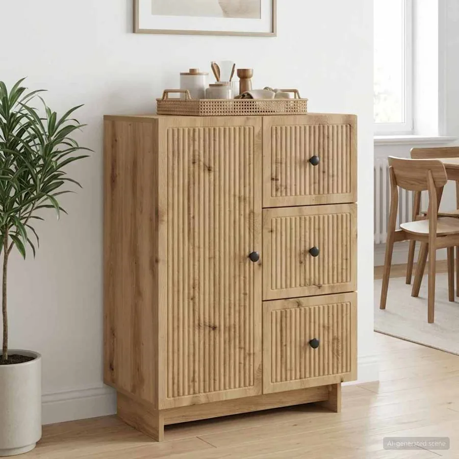 Buffet Chêne artisanal 66 x 34,5 x 90 cm Bois d'ingénierie