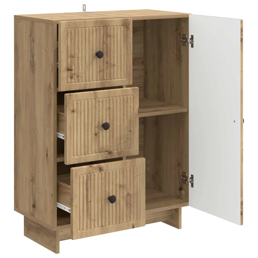 Buffet Chêne artisanal 66 x 34,5 x 90 cm Bois d'ingénierie - 5